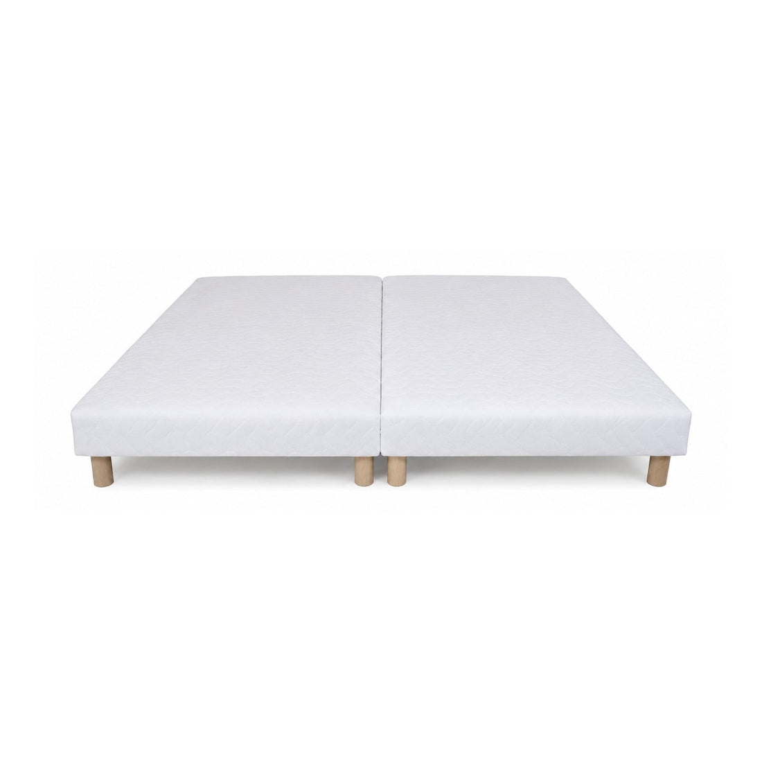 Sommier tapissier blanc capitonné 160x200 Maxiconfort