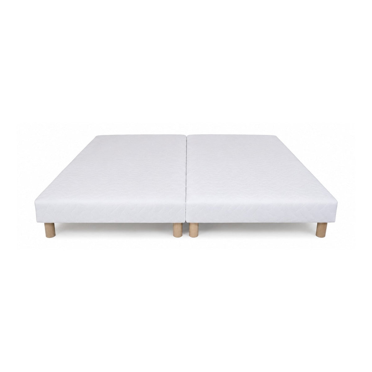 Sommier tapissier blanc capitonné 160x200 Maxiconfort