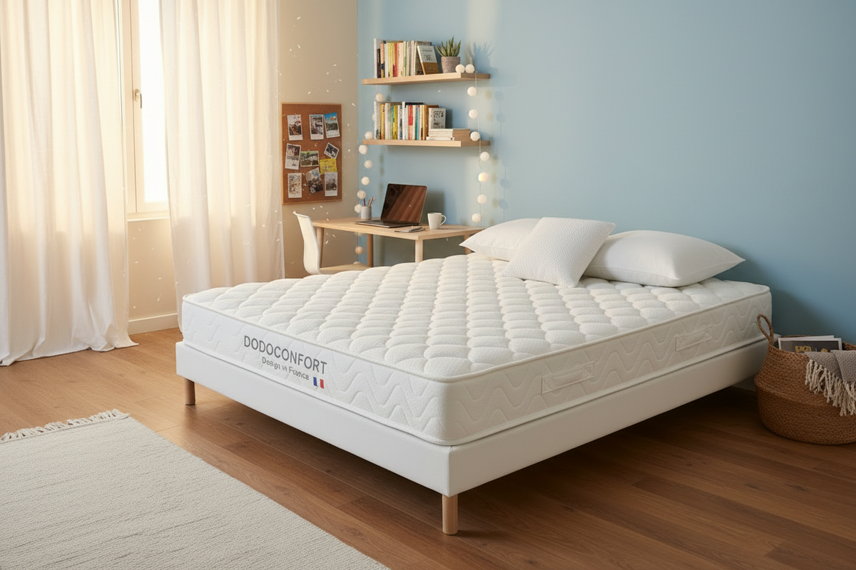 Ensemble matelas 15 cm et sommier 140x190 Maxiconfort
