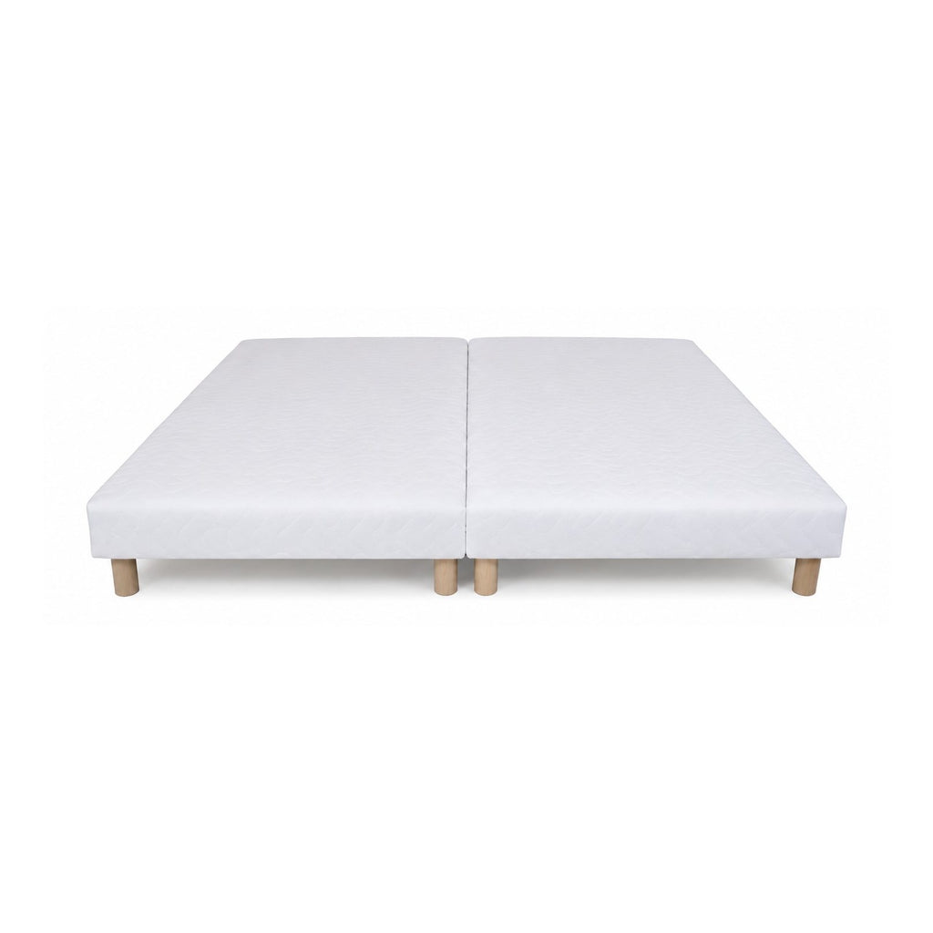 Sommier Tapissier 160x200 Blanc Capitonné - Maxiconfort