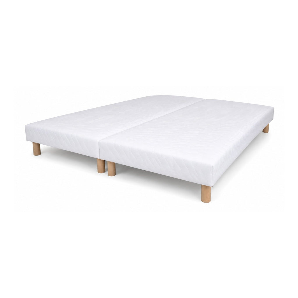 Sommier Tapissier 140x200 Blanc Capitonné - Maxiconfort