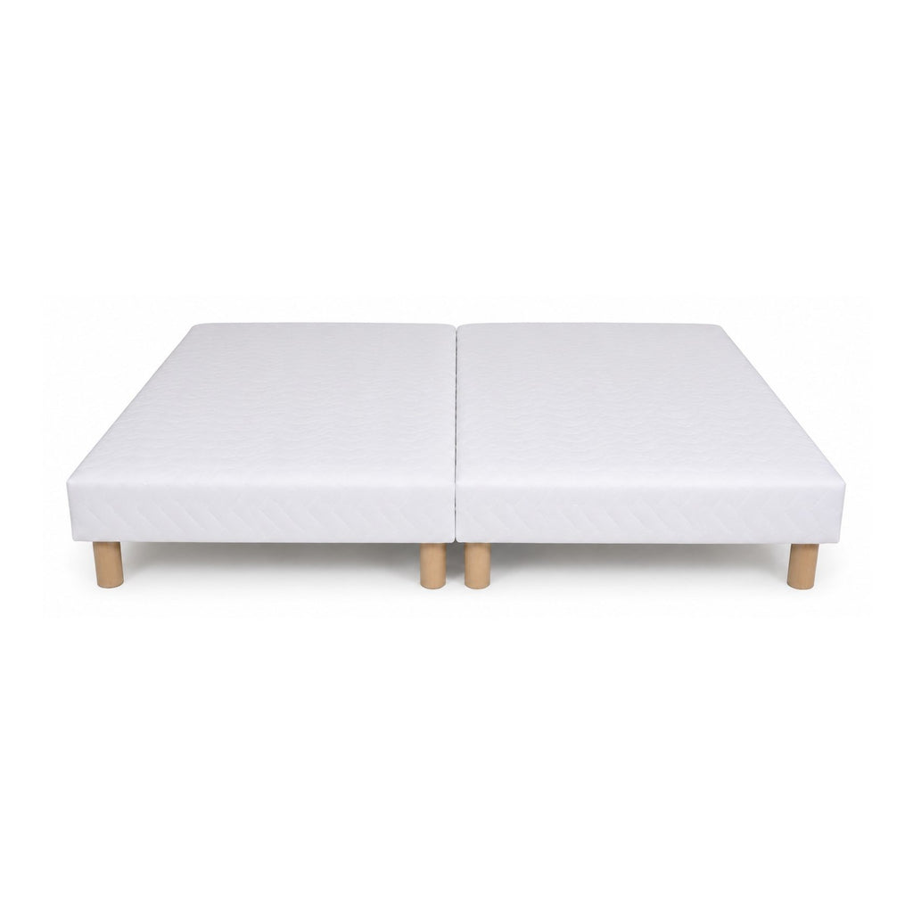 Sommier Tapissier 160x200 Blanc Capitonné - Maxiconfort