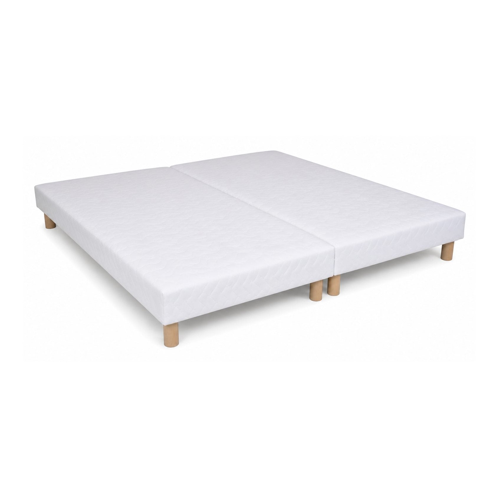 Sommier Tapissier 120x190 Blanc Capitonné - Maxiconfort