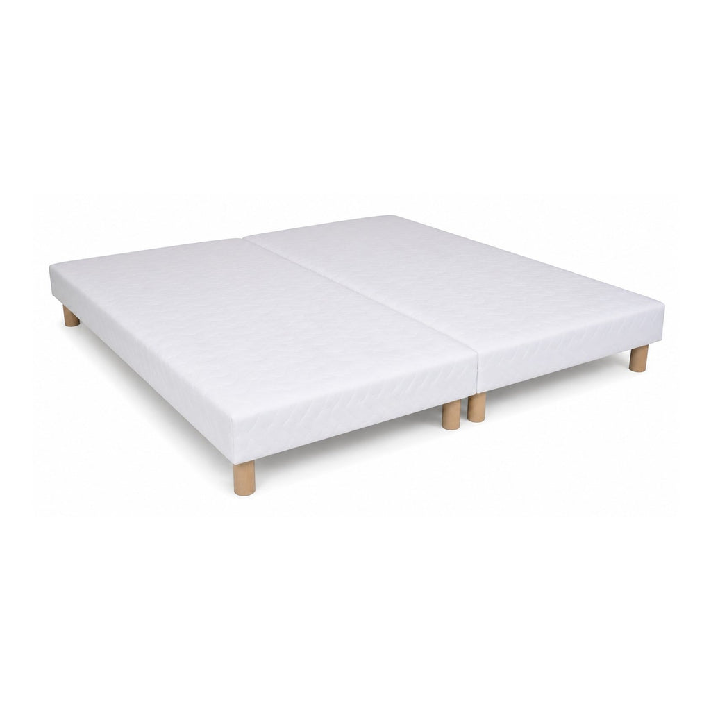 Sommier Tapissier 140x200 Blanc Capitonné - Maxiconfort