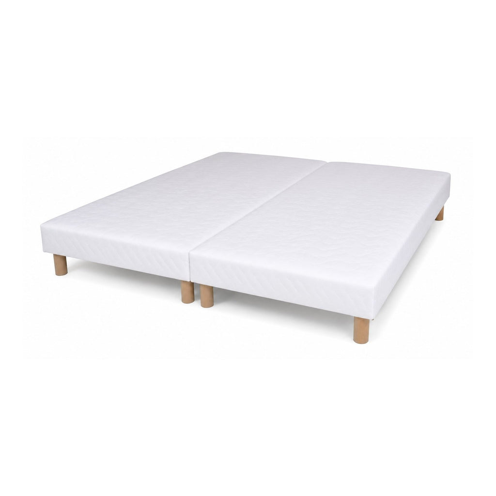 Sommier Tapissier 140x190 Blanc Capitonné - Maxiconfort