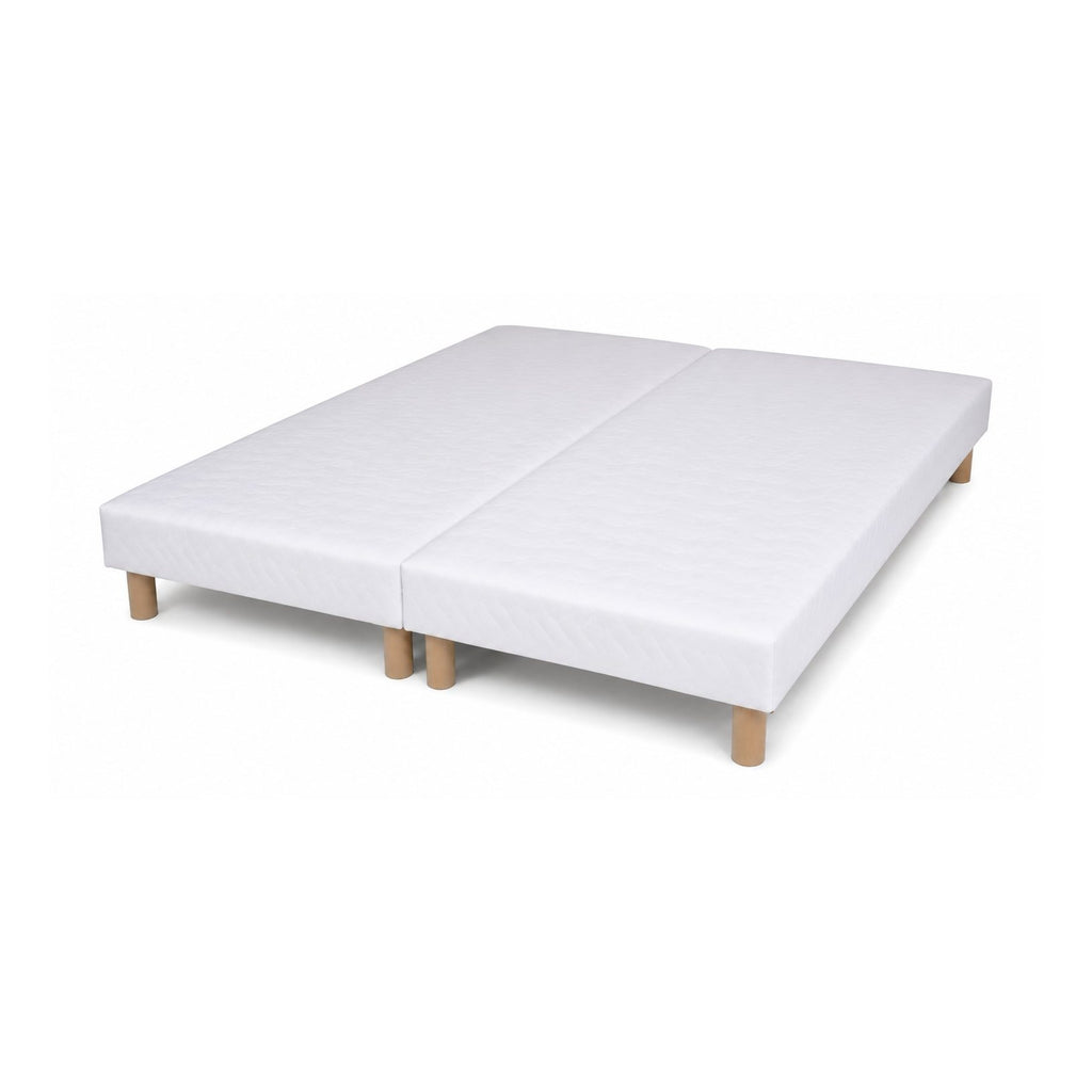 Sommier Tapissier 120x190 Blanc Capitonné - Maxiconfort