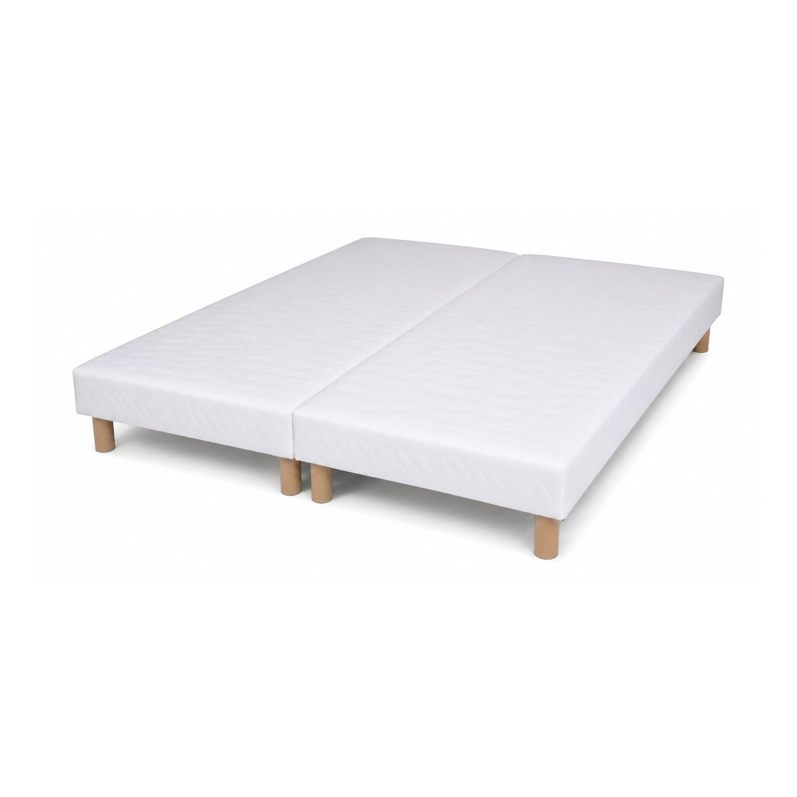 Sommier Tapissier 160x200 Blanc Capitonné - Maxiconfort