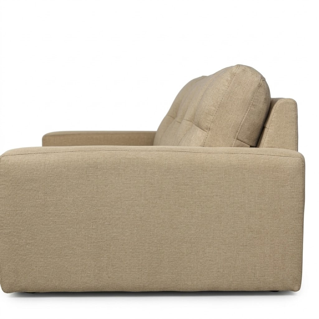 Canapé d'Angle Convertible 5 Places Noir Réversible avec Coffre - Couchage 140x200 cm
