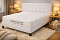 Pack Lit NICO 160x200 Blanc + Matelas Dodo Confort Mémoire de Forme 20 cm