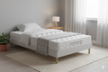 Ensemble 90x200 Matelas Dodo Confort Mémoire de Forme 20cm + Sommier Bois contour cuir Pu - 1 Personne