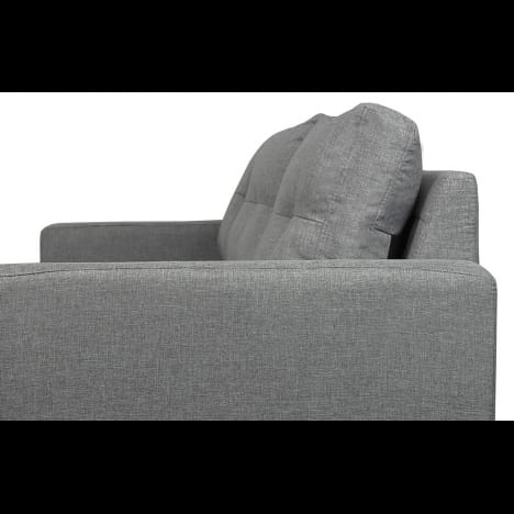 Canapé d'Angle Convertible 5 Places Gris Réversible avec Coffre - Couchage 140x200 cm