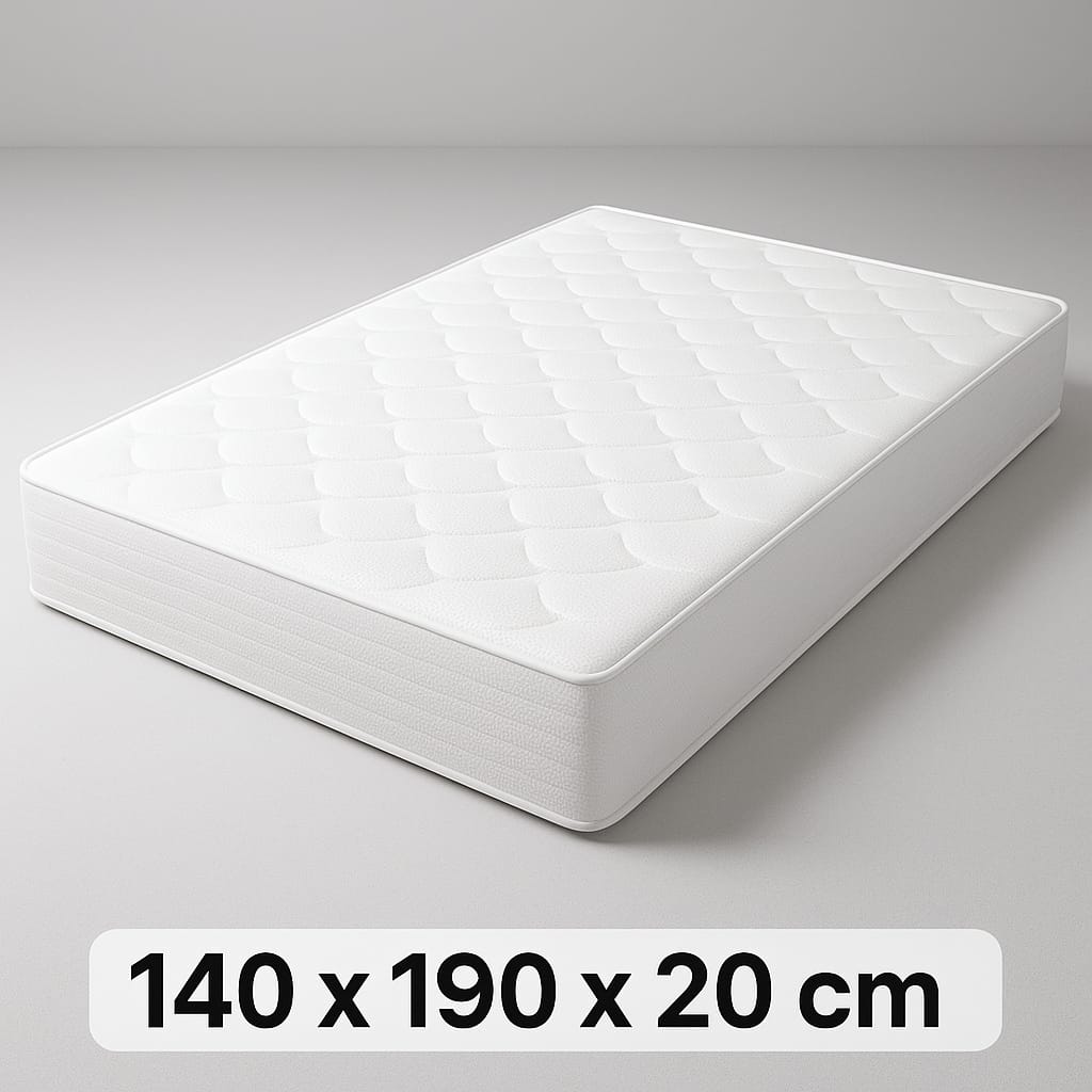 Matelas mémoire de forme 140x190, épaisseur 20 cm, vue 3/4