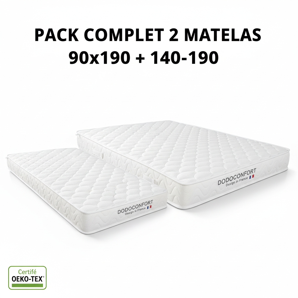 Pack 2 Matelas - Version avec texte promotionnel