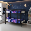 Pack Lit Superposé Noir 90x190 + 2 Matelas Dodo Confort Mémoire de Forme 15 cm - Complet & Certifié OEKO-TEX