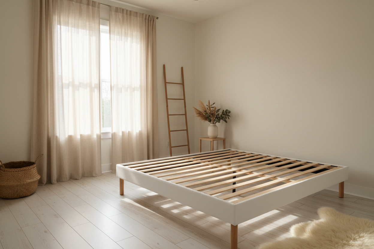Sommier 180x200 ambiance scandinave cosy